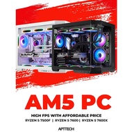 APTTECH BUDGET AM5 PC SET PACKAGE/3 YEAR WARRANTY / RYZEN 5 7600 7500F 7600X / RTX 3060/5060TI 16GB