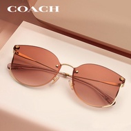 Coach Coach New Arrival Women's Sunglasses Stylish Trendy Easiest for Match Metal Half Frame Gradient Sunglasses Ohc7151d