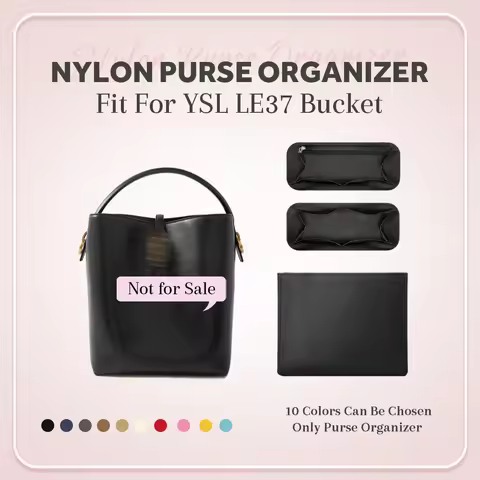 Nylon Purse Organizer Insert Fit for YSL LE37 Bucket, Mini Inner Liner Bag Insert Lightweight Inside