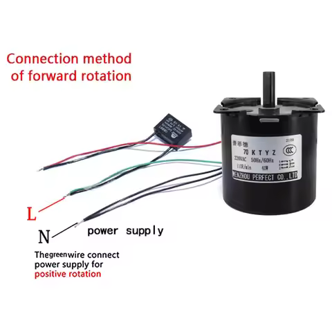 160KG 70KTYZ 40W AC110V220V AC Permanent Magnet Synchronous Motor CW/CCW Low Speed Motor 2.5/5/10/15