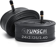 2-PCS 24" Bike Tubes 24x2.125 24x2.15 24x2.20 24x2.25 24x2.30 24x2.35 24x2.40 Bicycle Tubes Compatib
