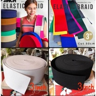 3inch 90cm Elastic Band Multipurpose Black Size 3 Inches x Length 1y (Cut To 90 Centimeters)