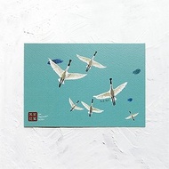 畫話臺南明信片-黑面琵鷺