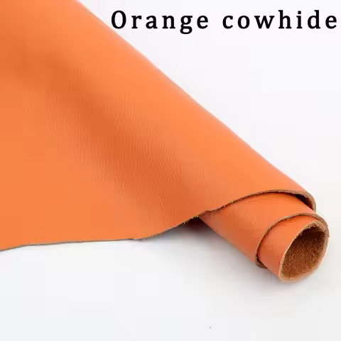 Head layer cowhide leather, genuine leather, orange yellow furniture, sofa headboard, genuine leathe