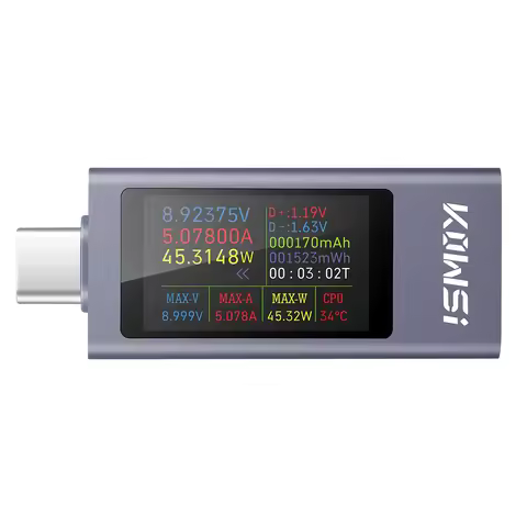 KWS-2303C Type-C Tester DC Digital Voltmeter Current Voltage Meter Amp Volt Ammeter Detector Power B