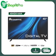 Aconatic LED Digital TV HD แอลอีดี ดิจิตอลทีวี ขนาด 40 นิ้ว รุ่น 40HD514AN มีกล่องดิจิตอลในตัว (รับป