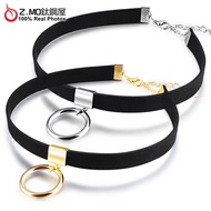 Alloy+Flannel Round Alloy Neck Necklace Retro Time Versatile Elegant Temperament Korean Version Desi