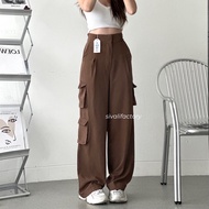 SIVALI Bonnie Cargo Pants - Highwaist Loose Cargo Petite - Women's Cargo Pants - Baggy Pants | 821