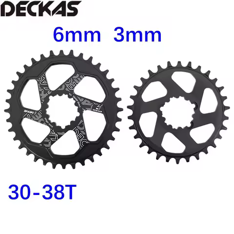 Deckas Round Chainring 6mm 3mm Offset Direct Mount for Sram XX1 Eagle X01 X1 X0 X9 32T 34T 36 38 MTB