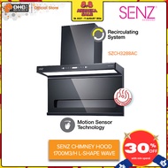 Senz Chimney Hood SZ-CH3288AC 1700M3/H L-Shape Wave Motion Sensor Technology SZCH3288AC SZ-CH9166DC 