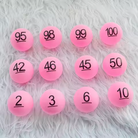 digital number 1-100 Lottery balls 100pcs blue/red/pink/rose red pingpong game ball tendering Lotter