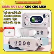 Wet wipes for dogs and cats, wipes for dogs and cats 80 pieces – Alcohol-free, Soft Cotton