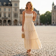 (trendy6)Lovito Casual Plain Pattern Dress for Women LNA75411