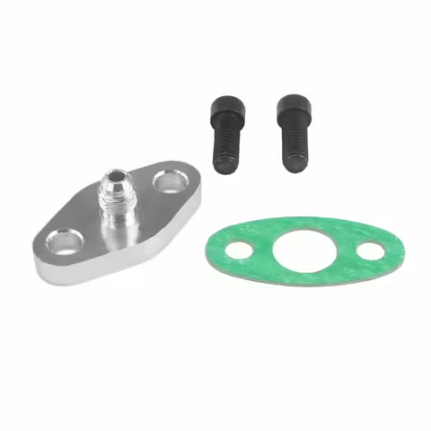 Turbo Oil Drain Outlet Flange Gasket Adapter Kit Set Fitting T3 T4 AN4