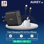 Aukey Charger PA-B6S + Kabel Aukey CB-CL1