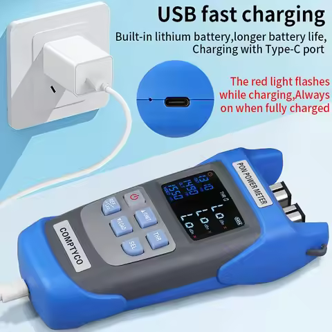 Rechargeable AUA-C330A/U PON Optical Power Meter Three Wavelengths Standard 2.5mm for SC/FC/ST Conne