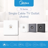 Midea T2 Series Single Cable TV Outlet(Astro) | Premium PC Panel | CE Certified | Midea Official Sto