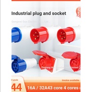 Industrial Aviation Plug Socket Connector Three-Phase Electric 3-Core 4-Core 5-Hole 16A/32A Waterpro