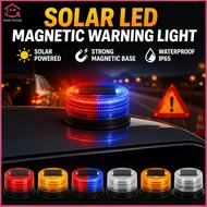 Car LED Lamp Solar Warning Light Magnetic Mounted Vehicle Police Warning Light Emergency Beacon Lamp