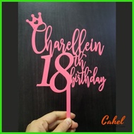 Debut Happy 18 Birthday Cake Topper 18th Birthday Personalized Customized Cake Topper