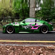 LF 1:64 Model Car Nissan Fairlady Z33 350Z Pandem Rocket Bunny -NFS Green