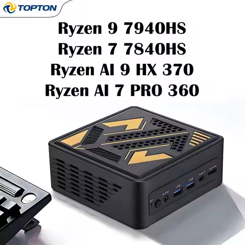 Topton OcuLink Gaming Mini PC AMD Ryzen AI 9 HX 370 AI 7 PRO 360 Ryzen 7 7840HS Mini NUC Gamer Compu
