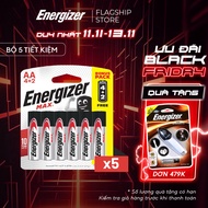 Bộ 5 Vỉ Pin AA Energizer Max E91 BP4+2 - Vỉ 4 Tặng 2