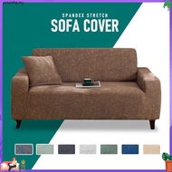 NewLinen Grain Sofa Cover Ready Stock 1 2 3 4 Seater sarung sofa murah Elastic Stretch Slipcov er So