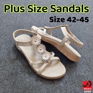 Meiko Shoe Plus Size Kasut Size Besar Size 42-45 Women Sandal Beige 3175-1XL