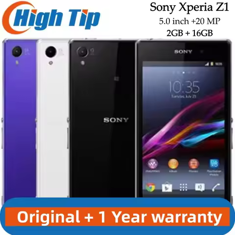 Original Sony Xperia Z1 L39H C6903 GSM 4G Android Quad-Core 2GB RAM 16GB Storage 5.0" Touchscreen 20