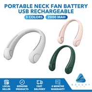 Portable Neck Fan - USB Rechargeable, Bladeless, 2000mAh, Personal Cooling, Office Fan