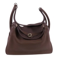 HERMES Clemence皮革Lindy 34銀扣肩背袋