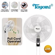 Toyomi 16" Wall Fan with Pull String FW 4517