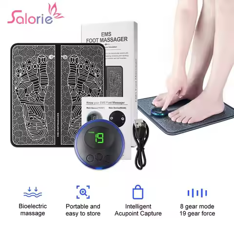 EMS Foot Massage Pad Physiotherapy Multi-directional Electric Massager Muscle Stimulator Contraction