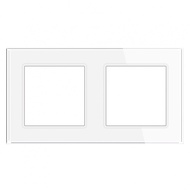 Tempered Glass Electrical Frame Double 153mm by 82mm for 52 System Switch Socket