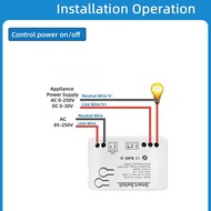 【BAI】-Tuya Smart Zigbee Switch with Temperature Sensor Passive Dry Contact Zigbee Relay Work with Ho