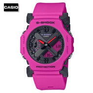Velashop นาฬิกาข้อมือผู้ชายคาสิโอ Casio G-Shock ANALOG-DIGITAL GA-2300 series สายยางเรซิ่นสีชมพู รุ่
