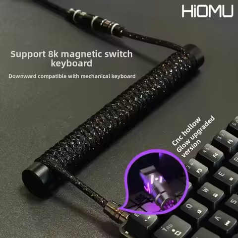 Hiomu air plug cable data cable type-c 8K custom magnetic axis mechanical keyboard high quality spir