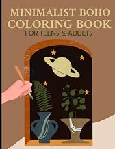 Minimalist Boho Coloring Book for Teen & Adults: 50 Relax Quotes To Slow Down and Enjoy Life | Aesth