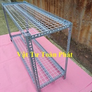 Kệ sắt V lỗ 2 tầng ( Tấm lưới sắt) chiều cao kệ và độ rộng tầng kệ nhiều kích thước