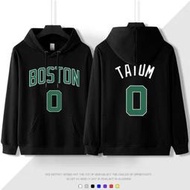 Jayson Tatum長袖連帽T恤上衛衣NBA塞爾提克隊Nike耐克愛迪達戶外運動健身籃球衣服大學純棉T男21
