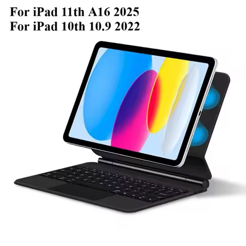 Magic Keyboard For iPad 11th A16 2025 A3354 A3355 Cover Smart Magic Portuguese Spanish Hebrew Keyboa