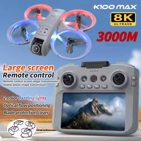 Upgrade K100 MAX HD 8K Drone Dual Cameras FPV Transmission Obstacle Avoidance Optical Flow Professio
