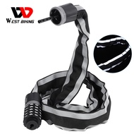 WEST BIKING Bike Lock 5 Password Digital Security Anti-Theft Chain