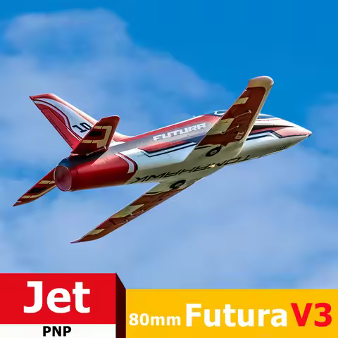 FMS 80mm Futura V3 PNP RC Airplane Red Ducted Fan EDF Jet Controller System High Speed Model Plane A