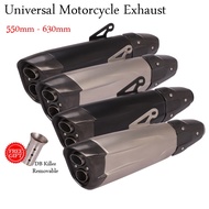 Universal Motorcycle Exhaust Escape Modified Muffled Moto Silencer  Carbon Fiber DB Killer 2 Holes For S1000RR CBR650 R1