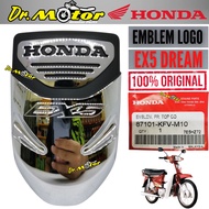 100% ORIGINAL HONDA EX5 DREAM EMBLEM LOGO HORN DEPAN LAMBANG HORN CHROME 87101-KFV-M10
