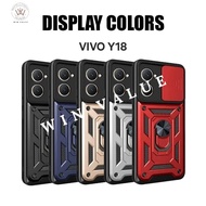 Vivo Y18 4G Case SoftCase Slide Armor + Camera Protect Case Vivo Y18 4G