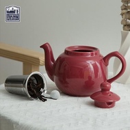 胭脂紅田園英國陶瓷600ml茶壺