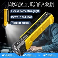 🔥 FAST SHIPPING🔥 Smiling Shark GZ-5106 Magnetic Flashlight LED Super Bright Type-C Rechargeable Port